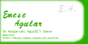 emese agular business card